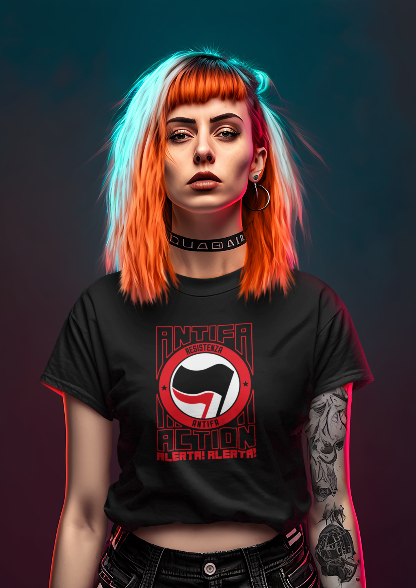 Antifa T-Shirt Donna